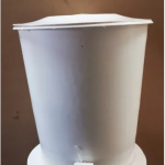 Papelero Plásticos 12 Litros Con Pedal Blanco